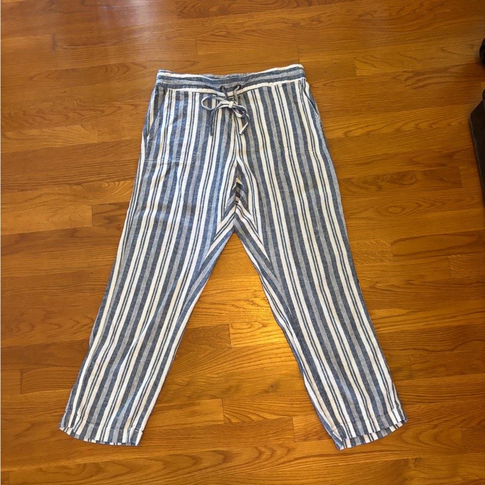 Striped Blue and White summer pants.